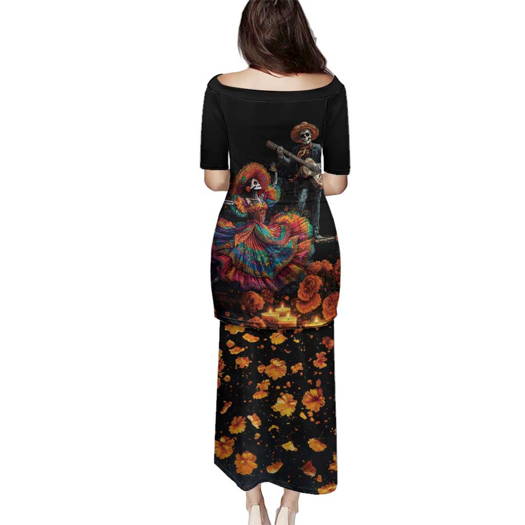 Mexico Dia de los Muertos Family Matching Puletasi and Hawaiian Shirt La Calavera Catrina - Wonder Print Shop