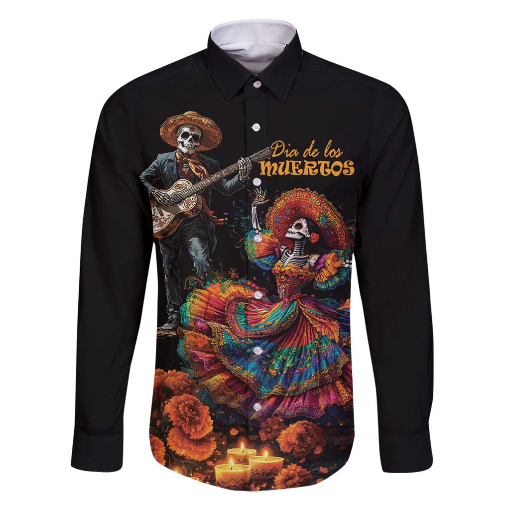 Mexico Dia de los Muertos Family Matching Short Sleeve Bodycon Dress and Hawaiian Shirt La Calavera Catrina - Wonder Print Shop