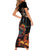 Mexico Dia de los Muertos Family Matching Short Sleeve Bodycon Dress and Hawaiian Shirt La Calavera Catrina - Wonder Print Shop