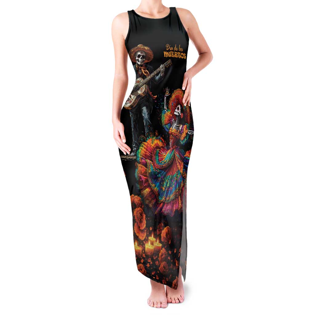 Mexico Dia de los Muertos Family Matching Tank Maxi Dress and Hawaiian Shirt La Calavera Catrina - Wonder Print Shop