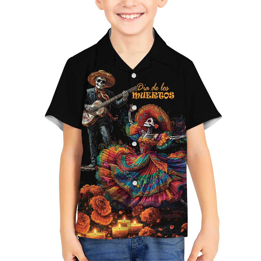 Mexico Dia de los Muertos Kid Hawaiian Shirt La Calavera Catrina - Wonder Print Shop