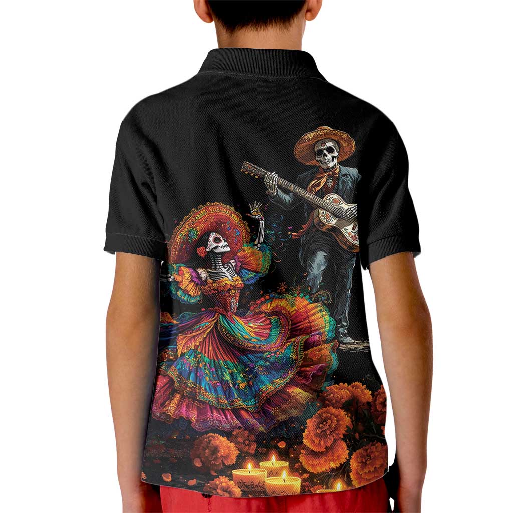Mexico Dia de los Muertos Kid Polo Shirt La Calavera Catrina - Wonder Print Shop
