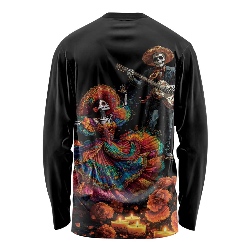 Mexico Dia de los Muertos Long Sleeve Shirt La Calavera Catrina - Wonder Print Shop