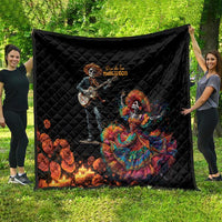 Mexico Dia de los Muertos Quilt La Calavera Catrina - Wonder Print Shop