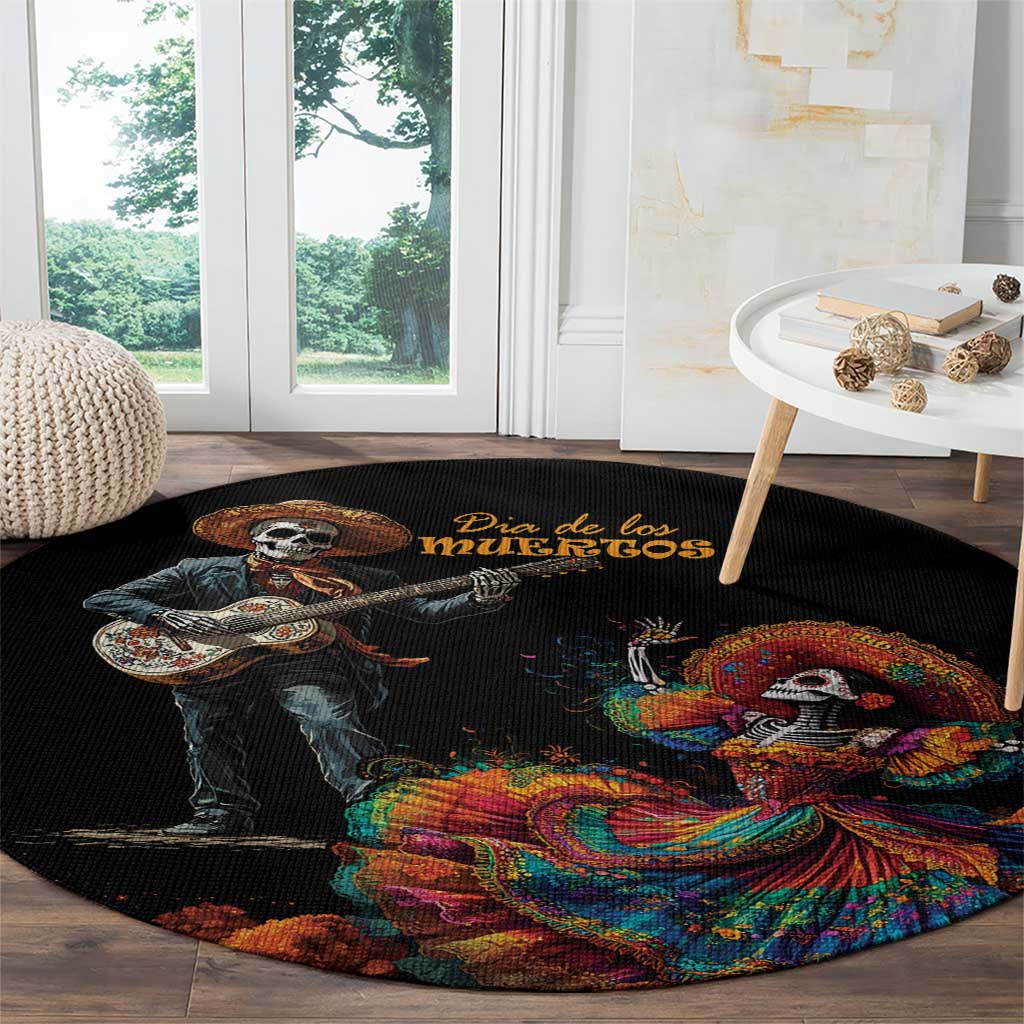 Mexico Dia de los Muertos Round Carpet La Calavera Catrina