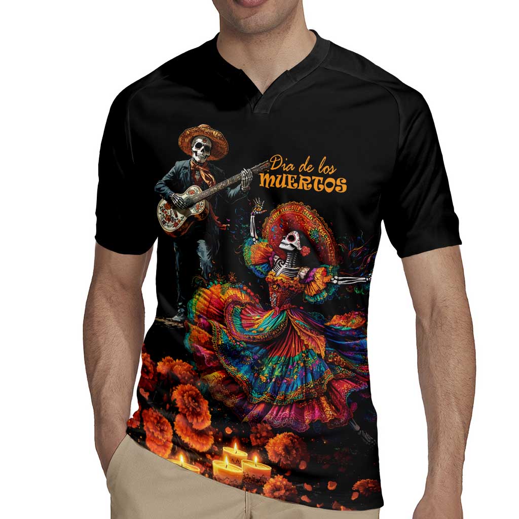 Mexico Dia de los Muertos Rugby Jersey La Calavera Catrina - Wonder Print Shop