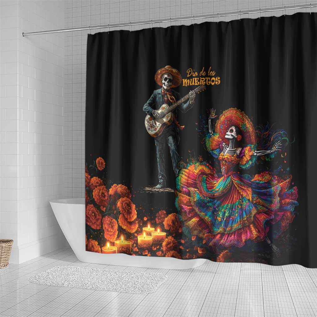 Mexico Dia de los Muertos Shower Curtain La Calavera Catrina