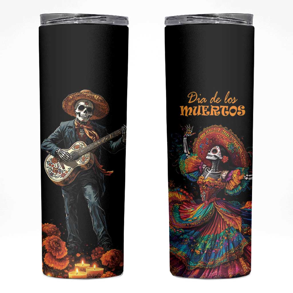 Mexico Dia de los Muertos Skinny Tumbler La Calavera Catrina - Wonder Print Shop