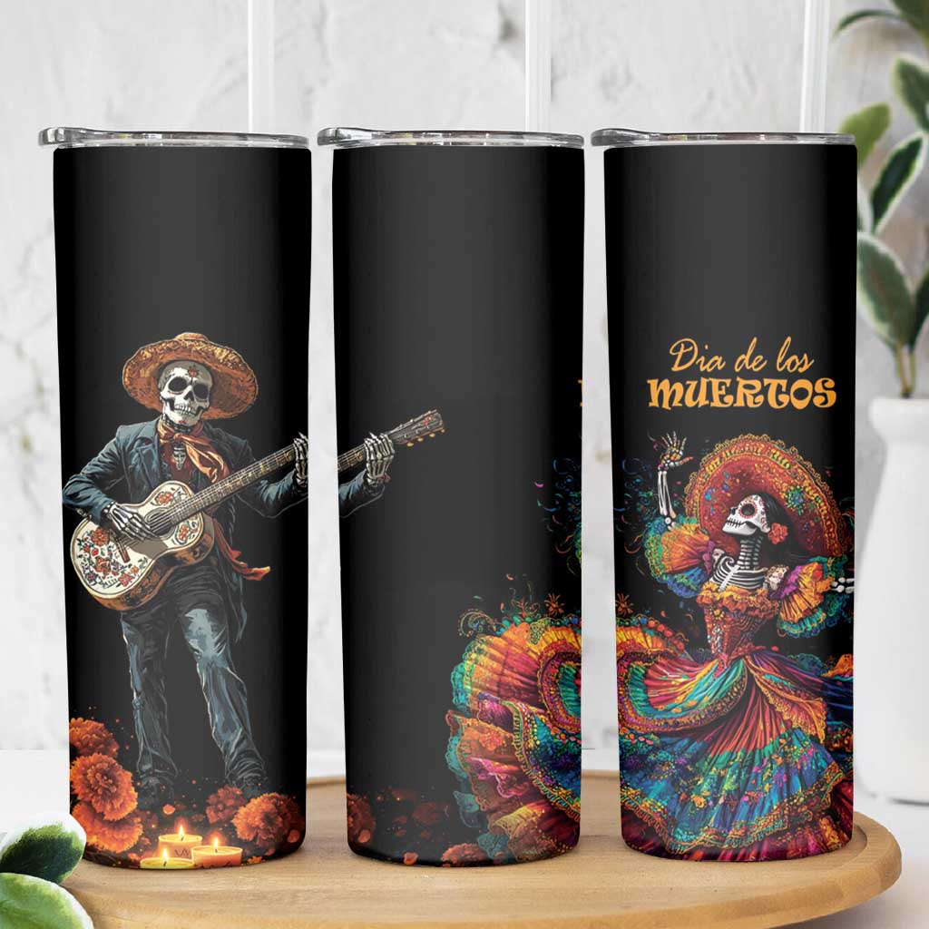 Mexico Dia de los Muertos Skinny Tumbler La Calavera Catrina - Wonder Print Shop