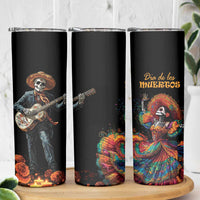 Mexico Dia de los Muertos Skinny Tumbler La Calavera Catrina - Wonder Print Shop