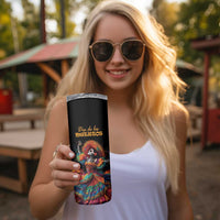 Mexico Dia de los Muertos Skinny Tumbler La Calavera Catrina - Wonder Print Shop