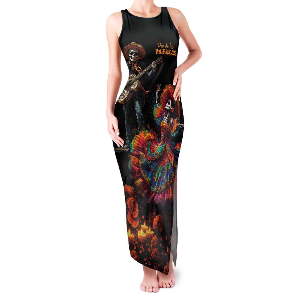 Mexico Dia de los Muertos Tank Maxi Dress La Calavera Catrina - Wonder Print Shop