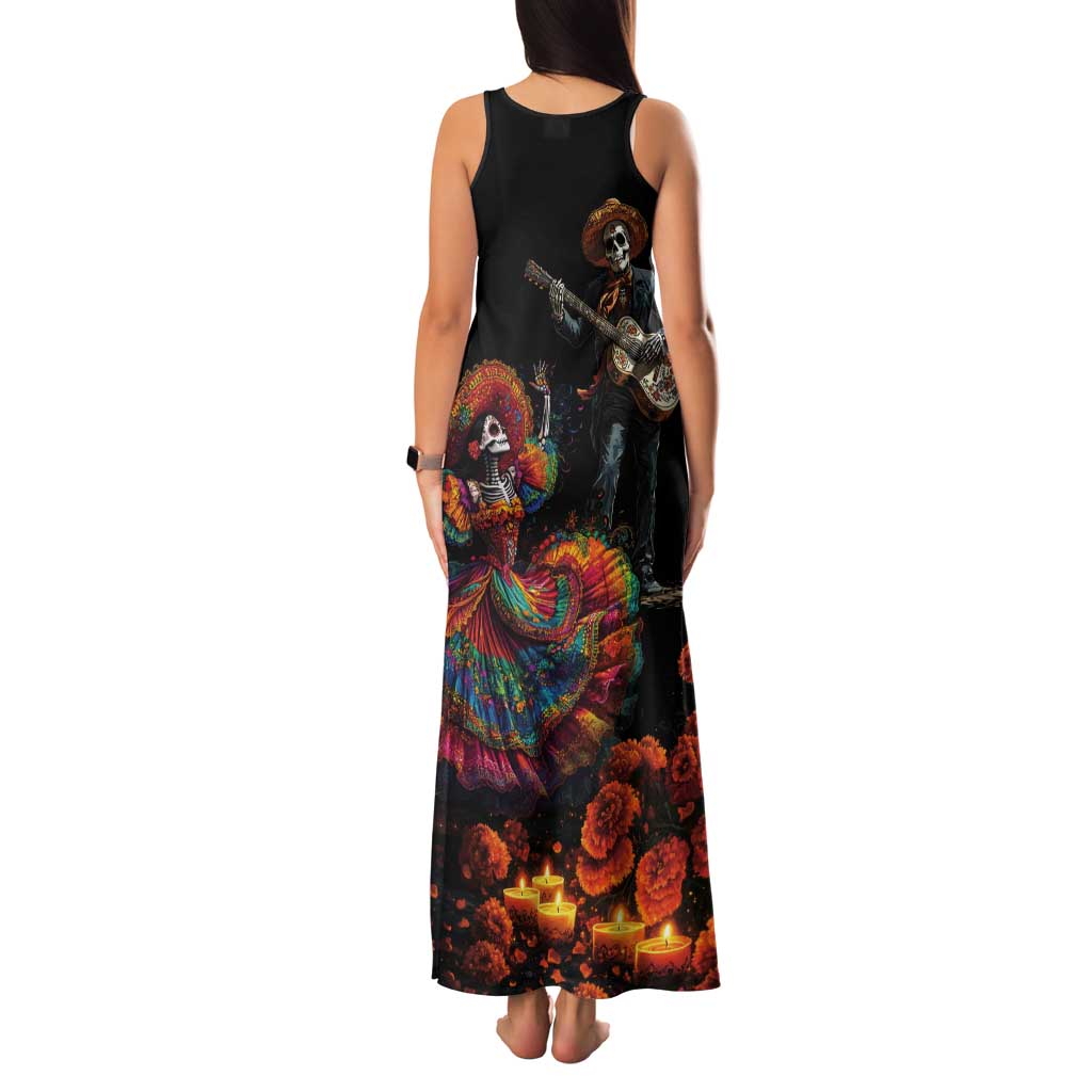 Mexico Dia de los Muertos Tank Maxi Dress La Calavera Catrina - Wonder Print Shop