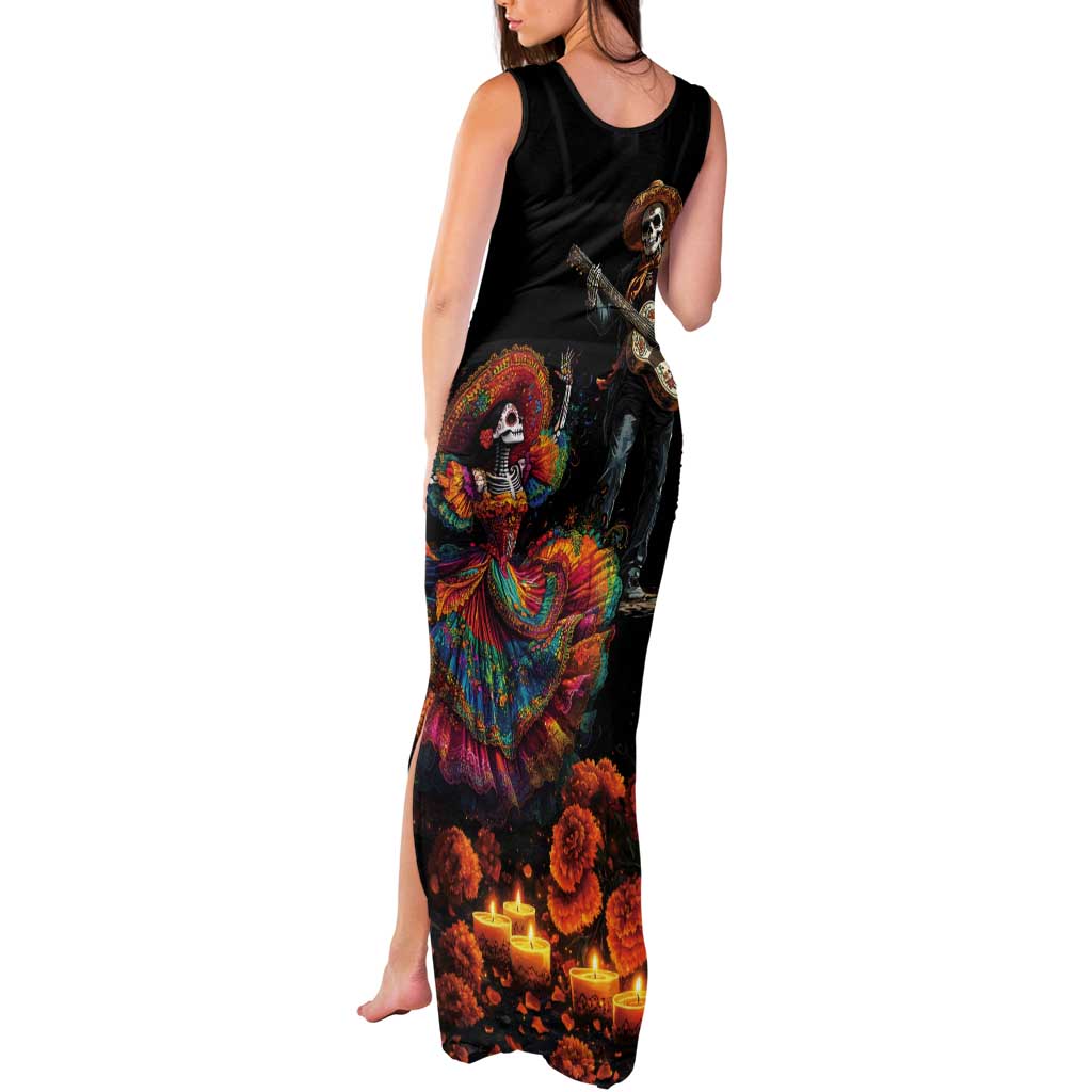 Mexico Dia de los Muertos Tank Maxi Dress La Calavera Catrina - Wonder Print Shop