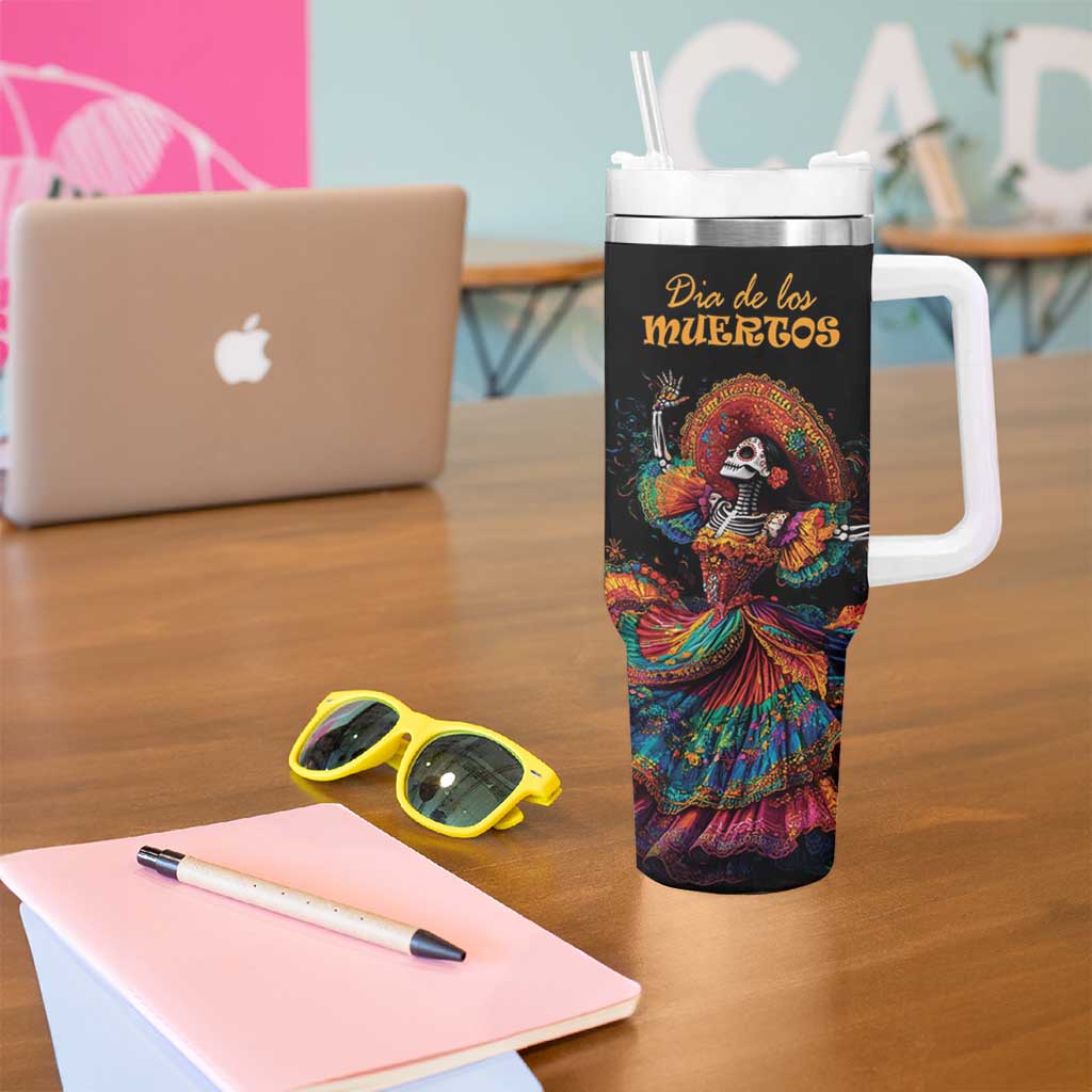 Mexico Dia de los Muertos Tumbler With Handle La Calavera Catrina - Wonder Print Shop