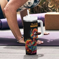 Mexico Dia de los Muertos Tumbler With Handle La Calavera Catrina - Wonder Print Shop