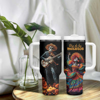 Mexico Dia de los Muertos Tumbler With Handle La Calavera Catrina - Wonder Print Shop