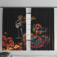 Mexico Dia de los Muertos Window Curtain La Calavera Catrina - Wonder Print Shop