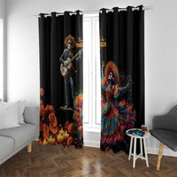 Mexico Dia de los Muertos Window Curtain La Calavera Catrina - Wonder Print Shop