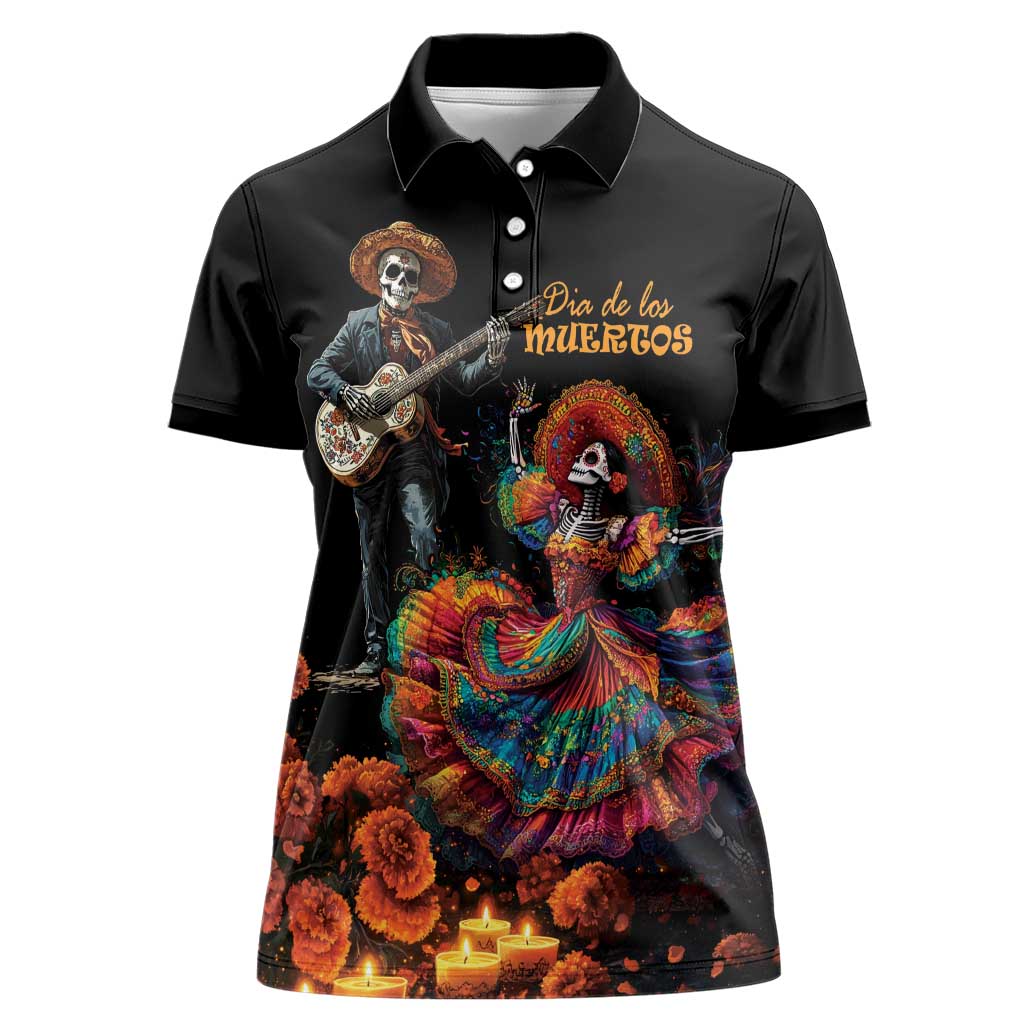 Mexico Dia de los Muertos Women Polo Shirt La Calavera Catrina - Wonder Print Shop