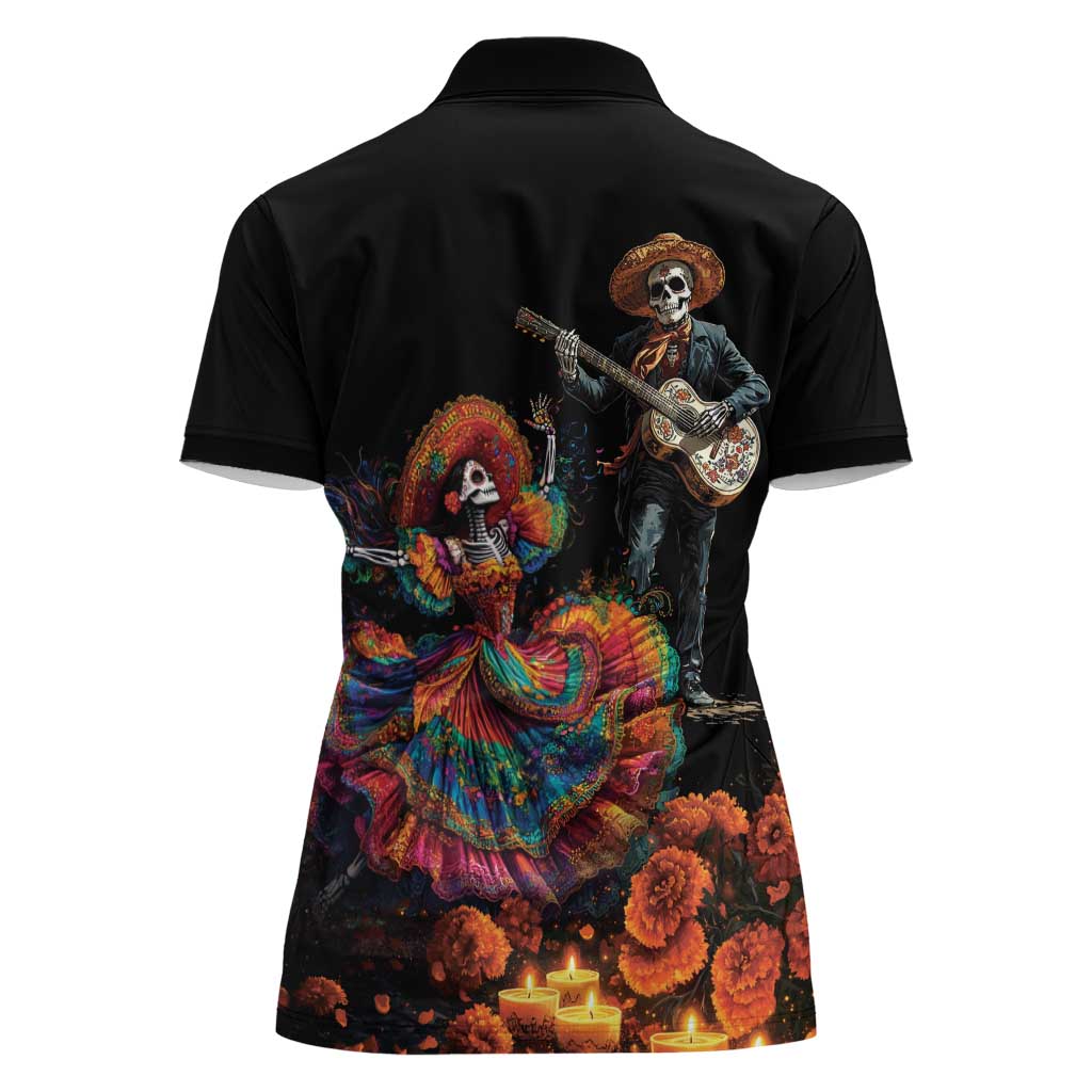 Mexico Dia de los Muertos Women Polo Shirt La Calavera Catrina - Wonder Print Shop