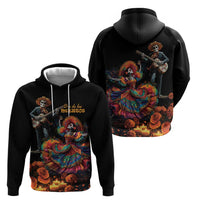 Mexico Dia de los Muertos Zip Hoodie La Calavera Catrina - Wonder Print Shop
