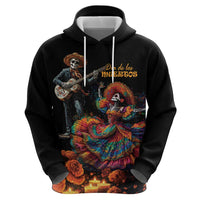 Mexico Dia de los Muertos Zip Hoodie La Calavera Catrina - Wonder Print Shop