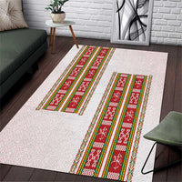 Lithuania Folk Pattern Vytis Motif Area Rug