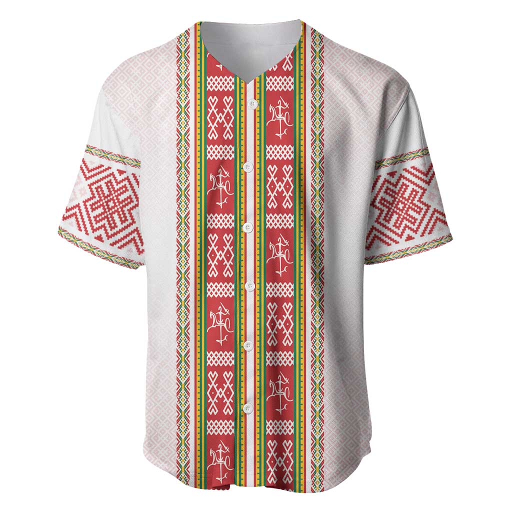 Lithuania Folk Pattern Vytis Motif Baseball Jersey