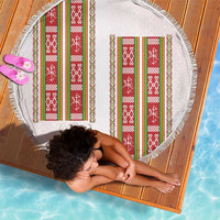 Lithuania Folk Pattern Vytis Motif Beach Blanket