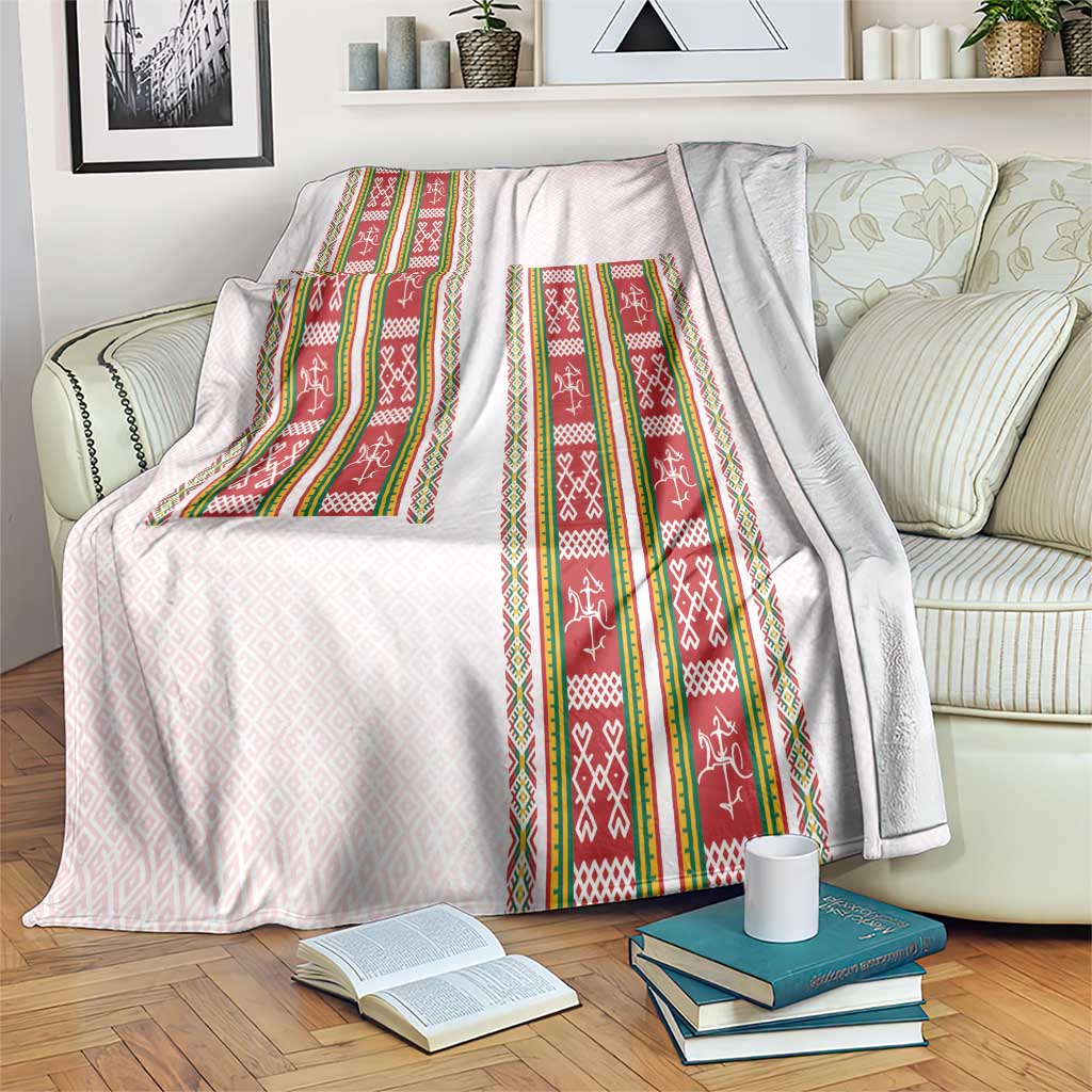 Lithuania Folk Pattern Vytis Motif Blanket