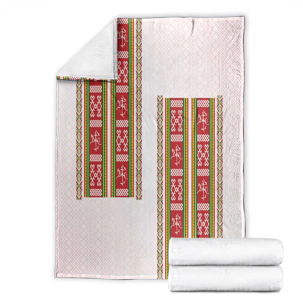 Lithuania Folk Pattern Vytis Motif Blanket