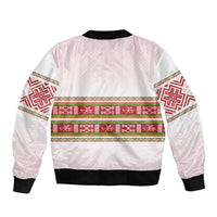 Lithuania Folk Pattern Vytis Motif Bomber Jacket