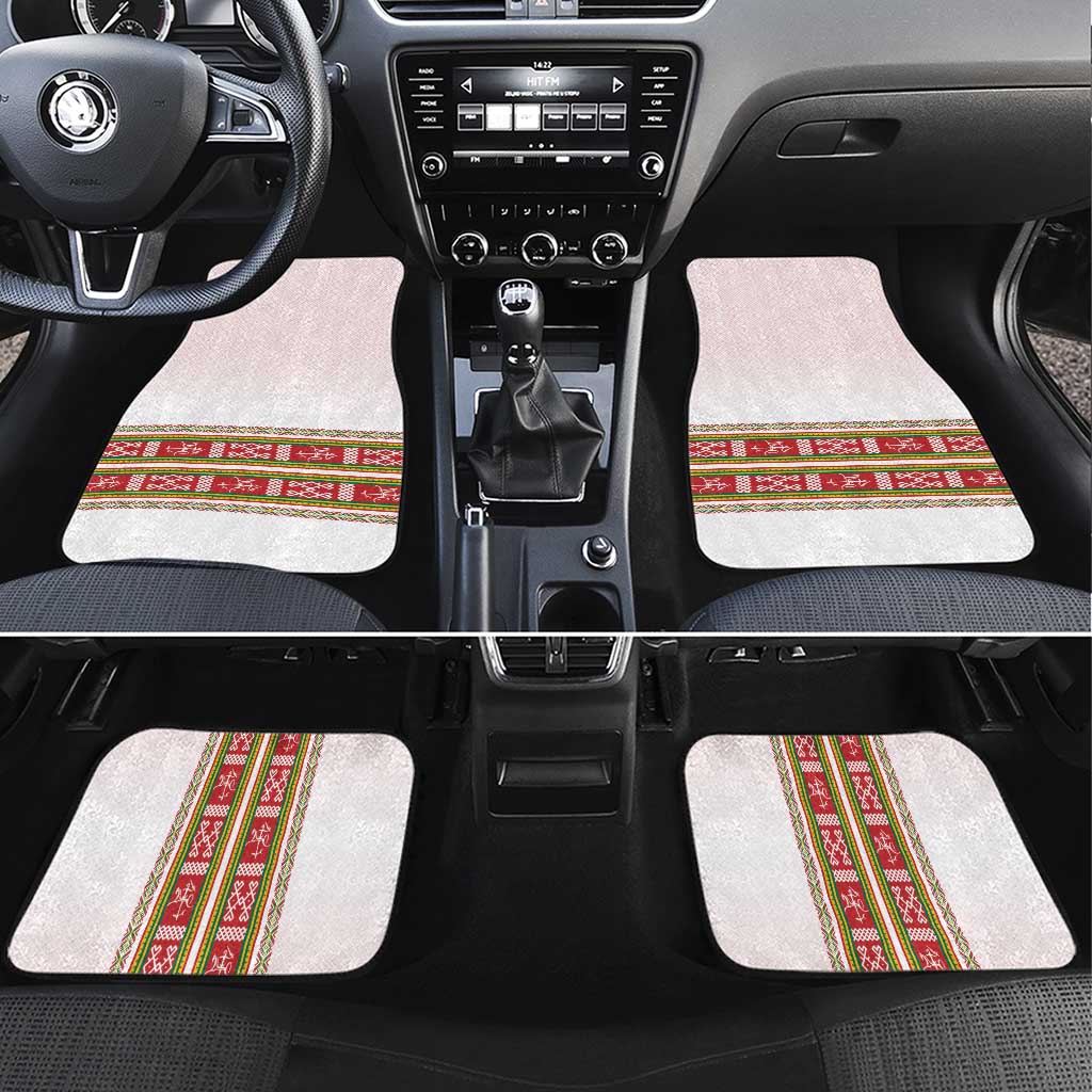 Lithuania Folk Pattern Vytis Motif Car Mats