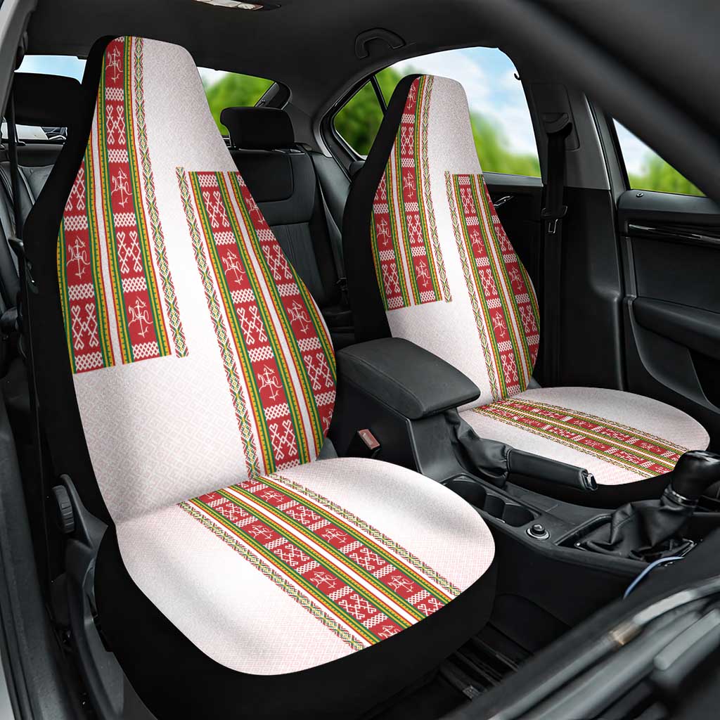 Lithuania Folk Pattern Vytis Motif Car Seat Cover