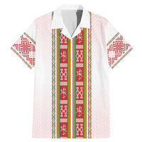 Lithuania Folk Pattern Vytis Motif Family Matching Mermaid Dress and Hawaiian Shirt