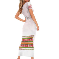 Lithuania Folk Pattern Vytis Motif Family Matching Short Sleeve Bodycon Dress and Hawaiian Shirt