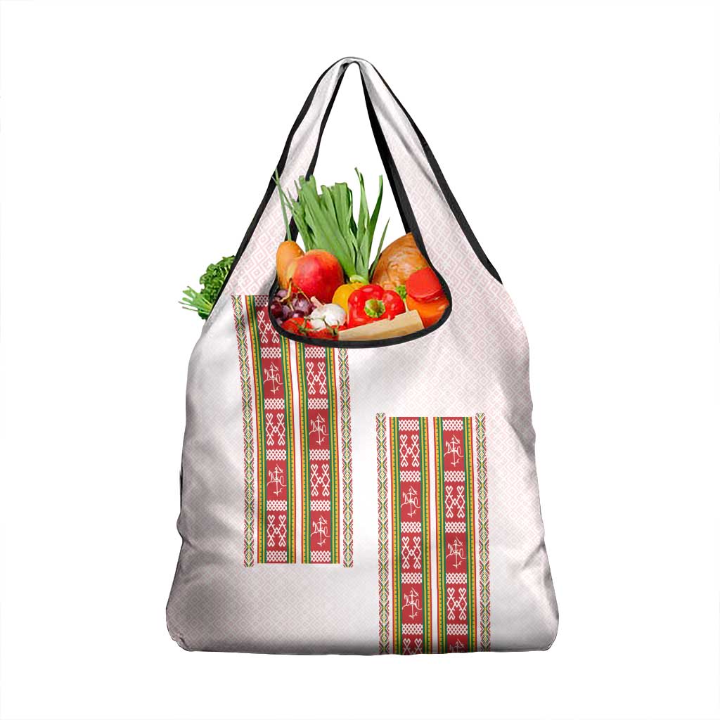 Lithuania Folk Pattern Vytis Motif Grocery Bag