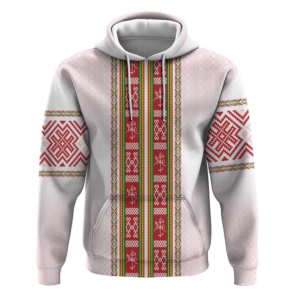 Lithuania Folk Pattern Vytis Motif Hoodie