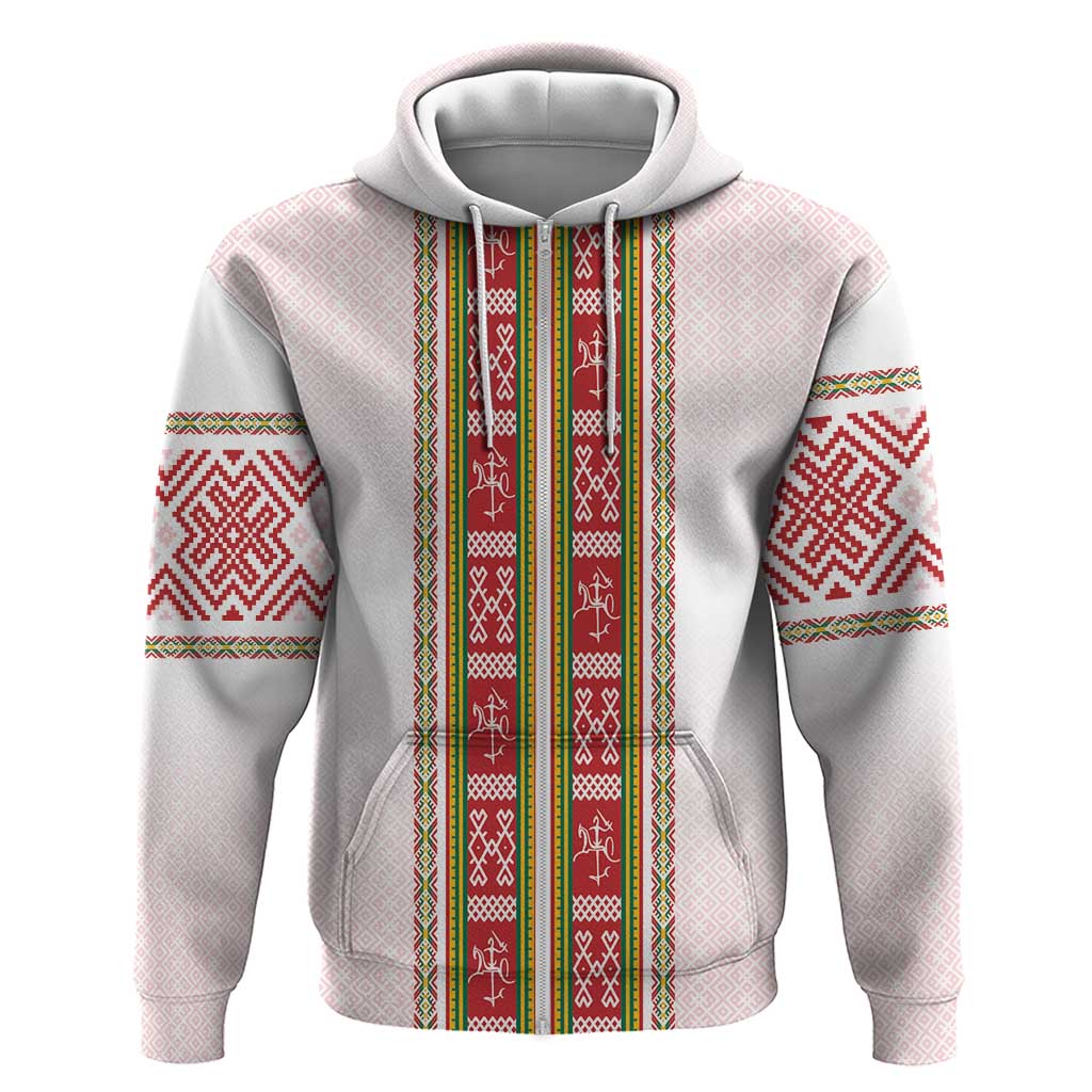 Lithuania Folk Pattern Vytis Motif Hoodie
