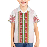 Lithuania Folk Pattern Vytis Motif Kid Hawaiian Shirt