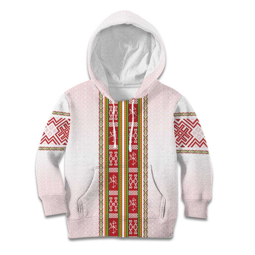 Lithuania Folk Pattern Vytis Motif Kid Hoodie