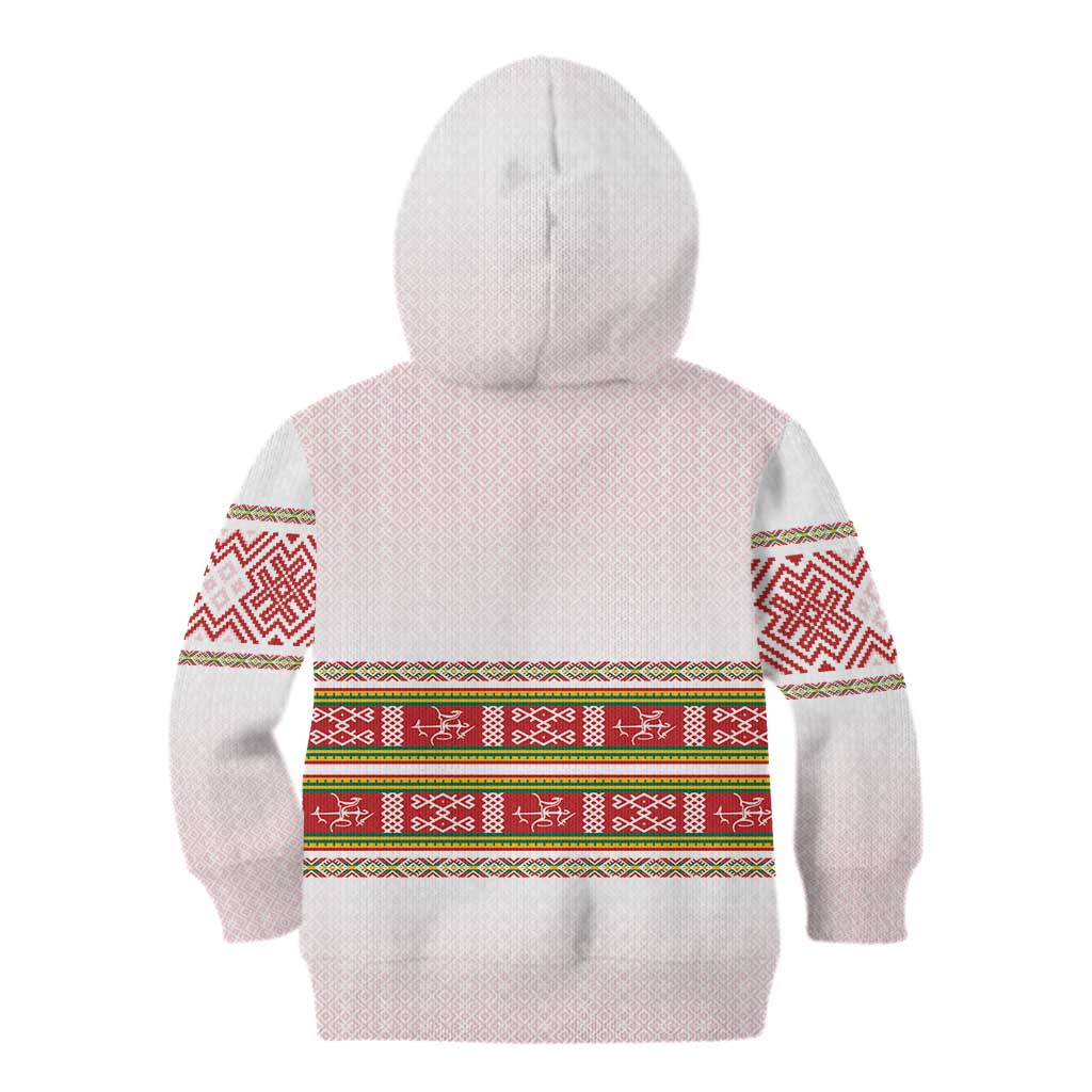 Lithuania Folk Pattern Vytis Motif Kid Hoodie