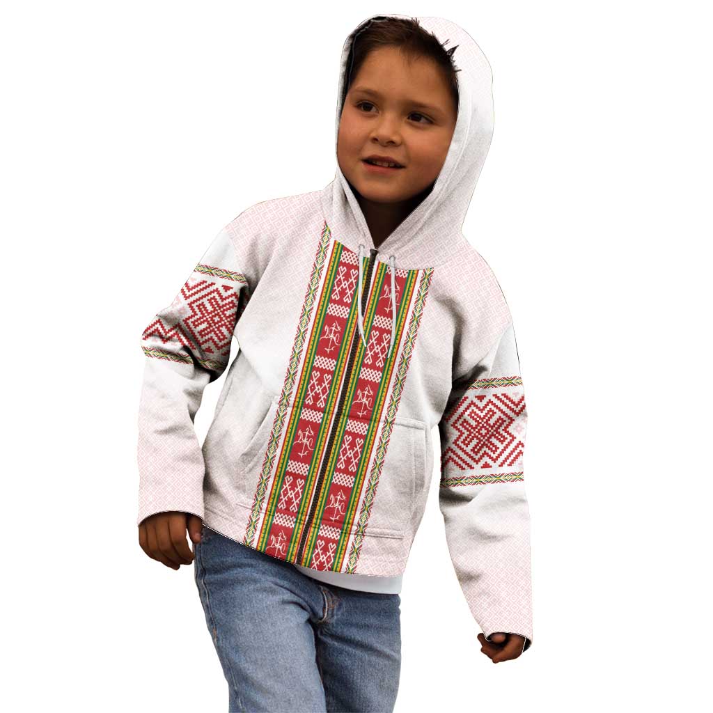 Lithuania Folk Pattern Vytis Motif Kid Hoodie