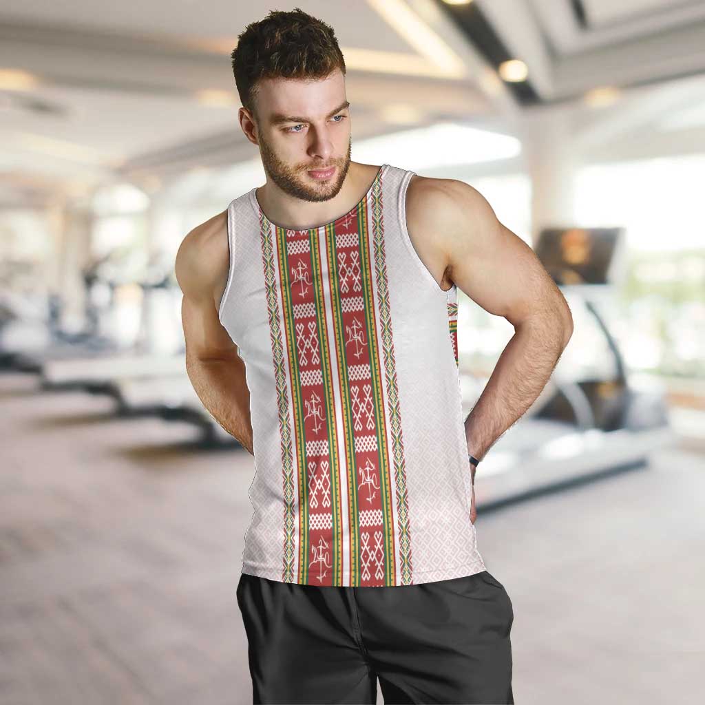 Lithuania Folk Pattern Vytis Motif Men Tank Top