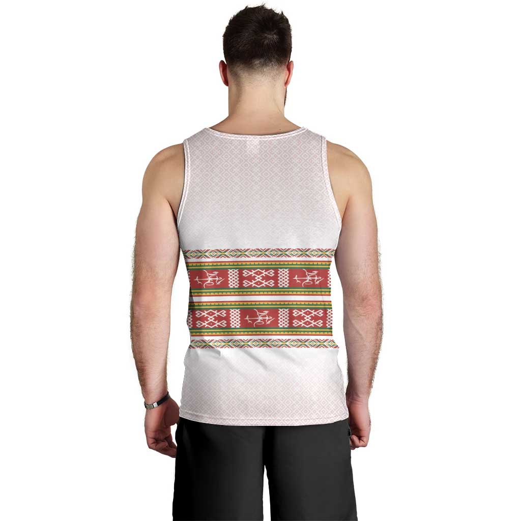 Lithuania Folk Pattern Vytis Motif Men Tank Top