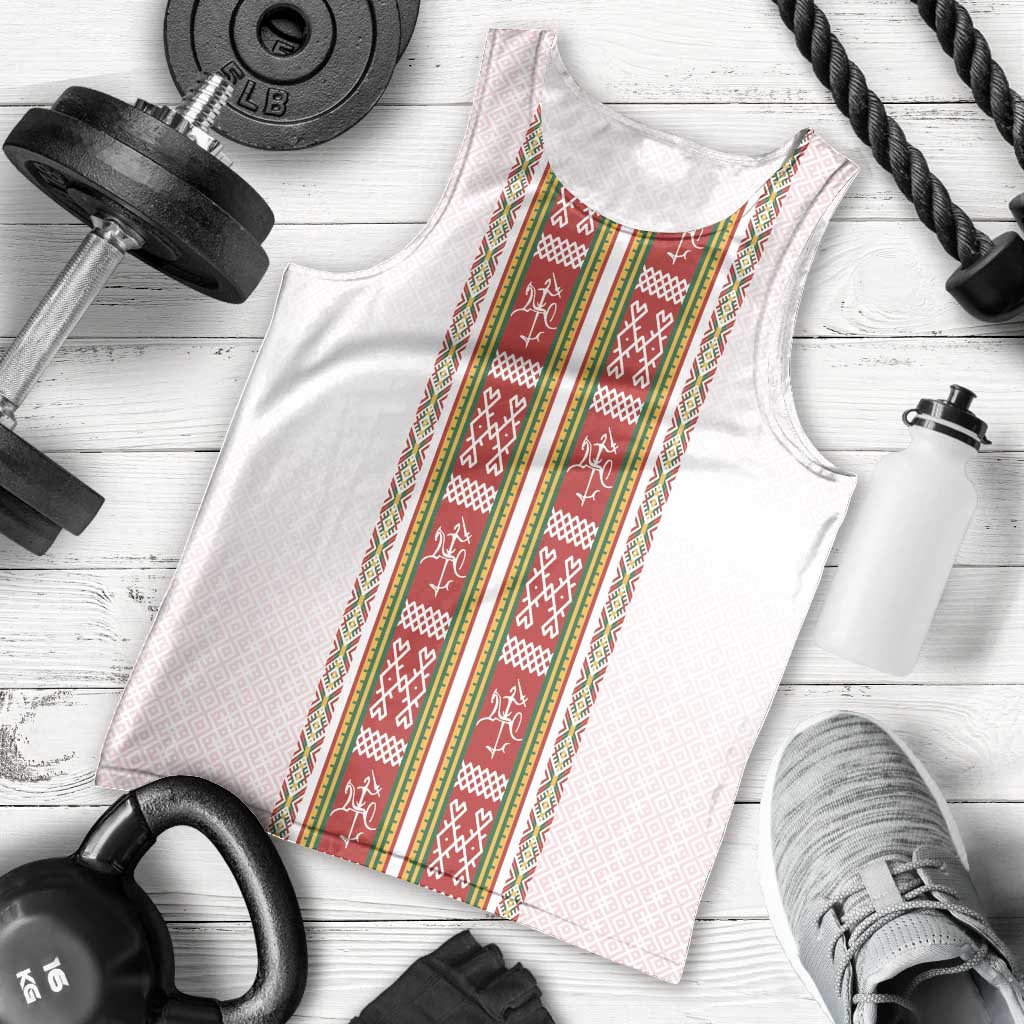 Lithuania Folk Pattern Vytis Motif Men Tank Top