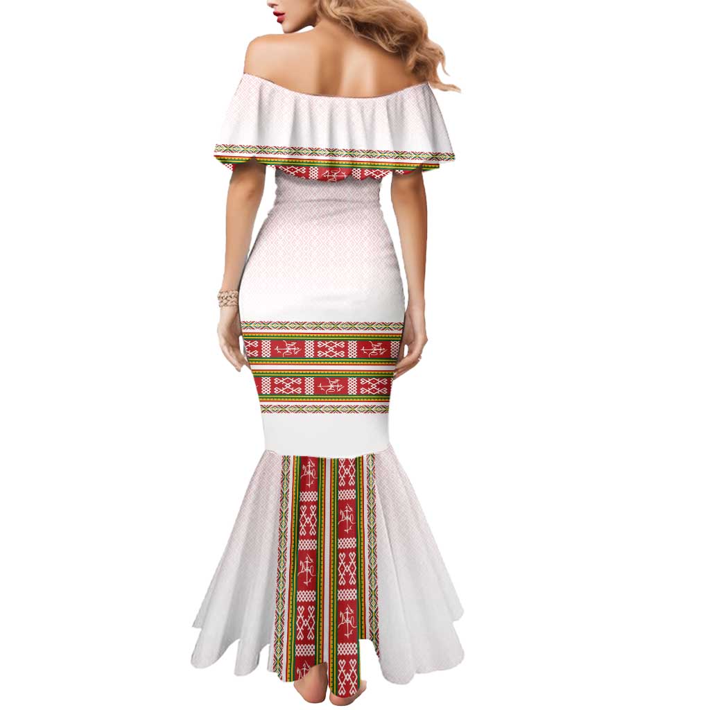 Lithuania Folk Pattern Vytis Motif Mermaid Dress