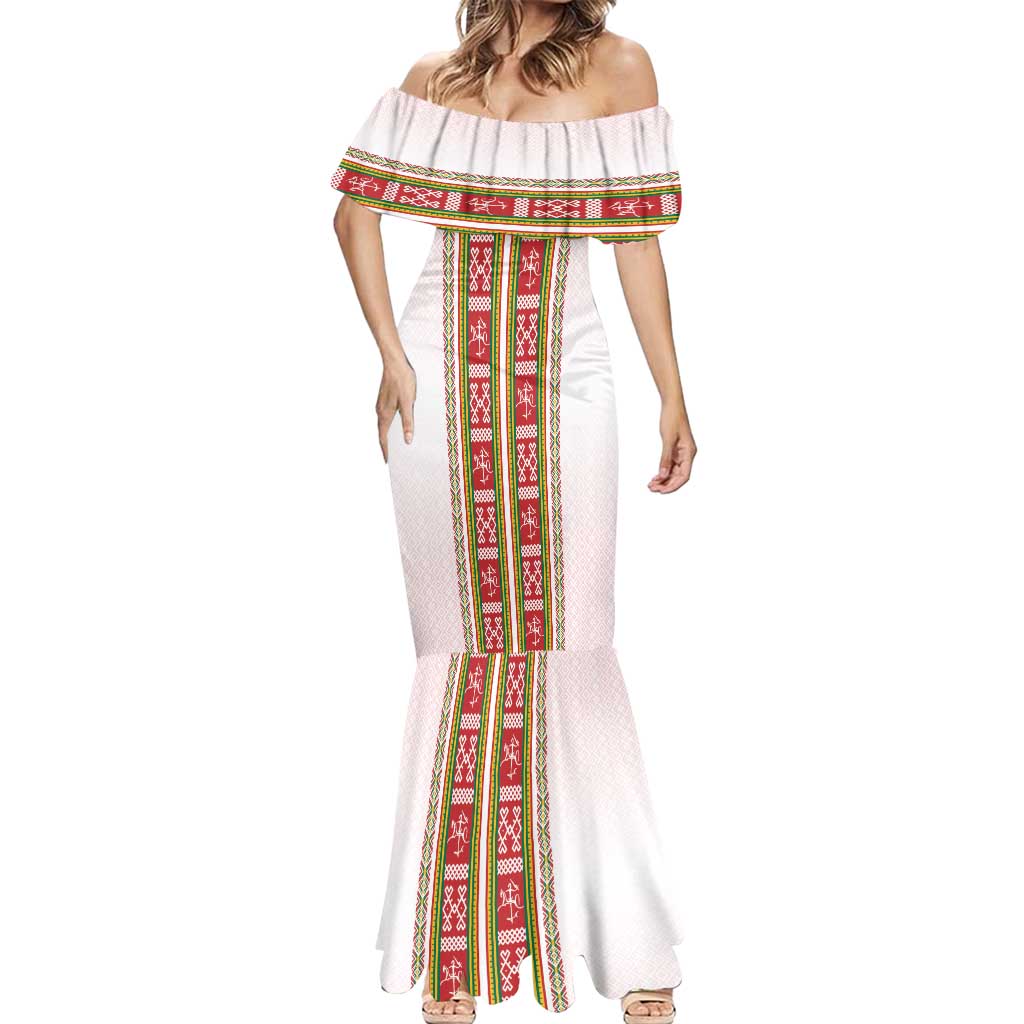 Lithuania Folk Pattern Vytis Motif Mermaid Dress