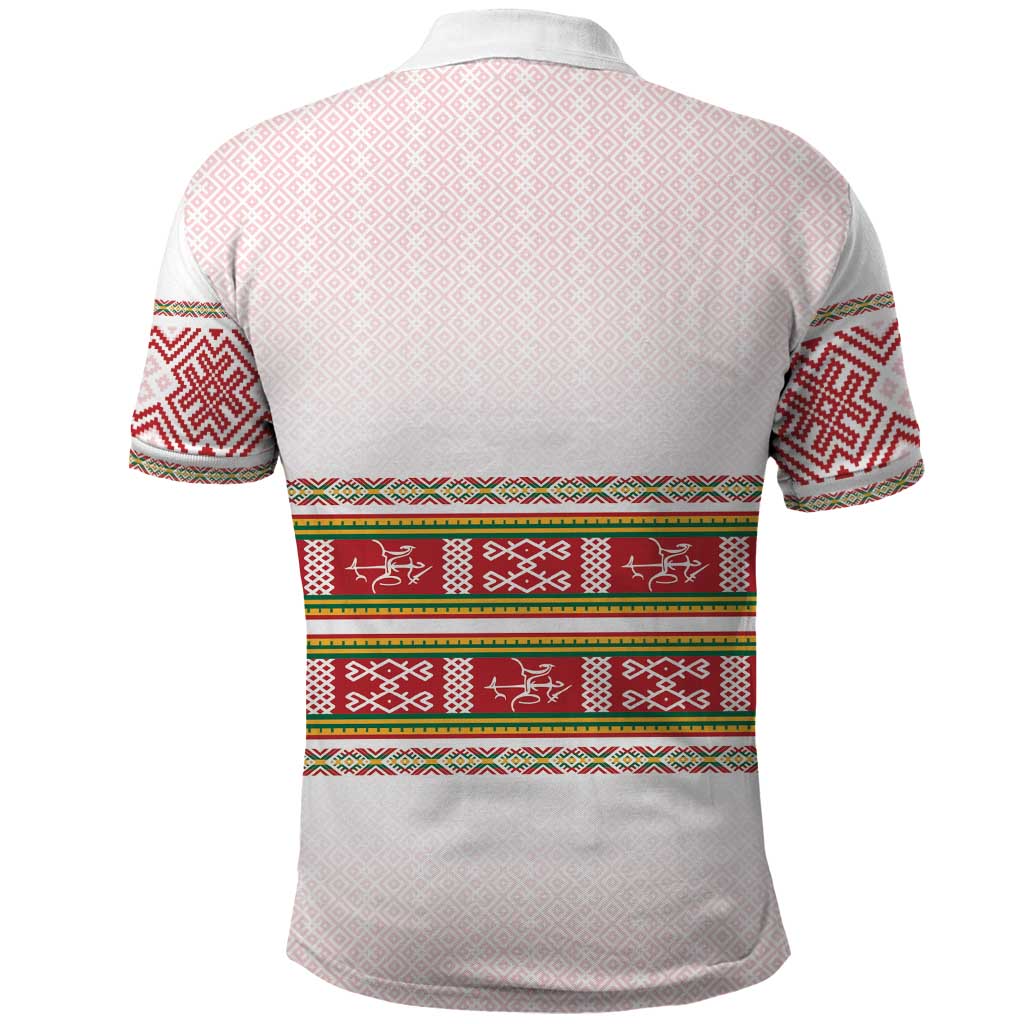 Lithuania Folk Pattern Vytis Motif Polo Shirt